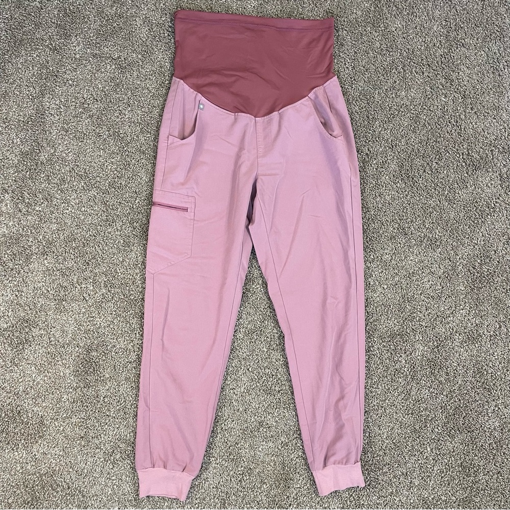 Figs Maternity Zamora Jogger Scrub Pants Mineral Mauve Women’s Size Small Nurse